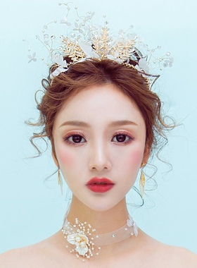 头饰森系花朵婚纱礼服项链