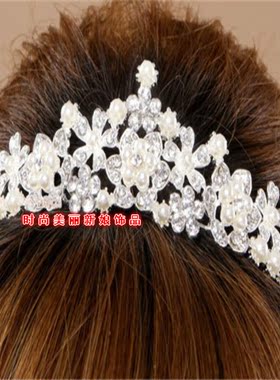 新娘珍珠头饰婚纱项链耳环