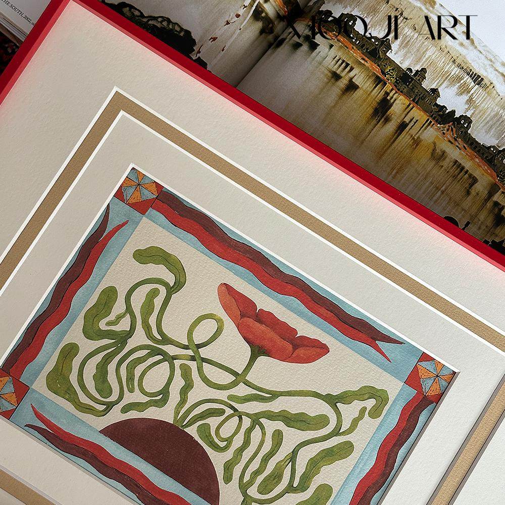 禧花满园】木吉现代中古客厅装饰画高级感玄关柜法式复古艺术壁画,淘宝优惠券,粉丝福利购,淘宝优惠卷