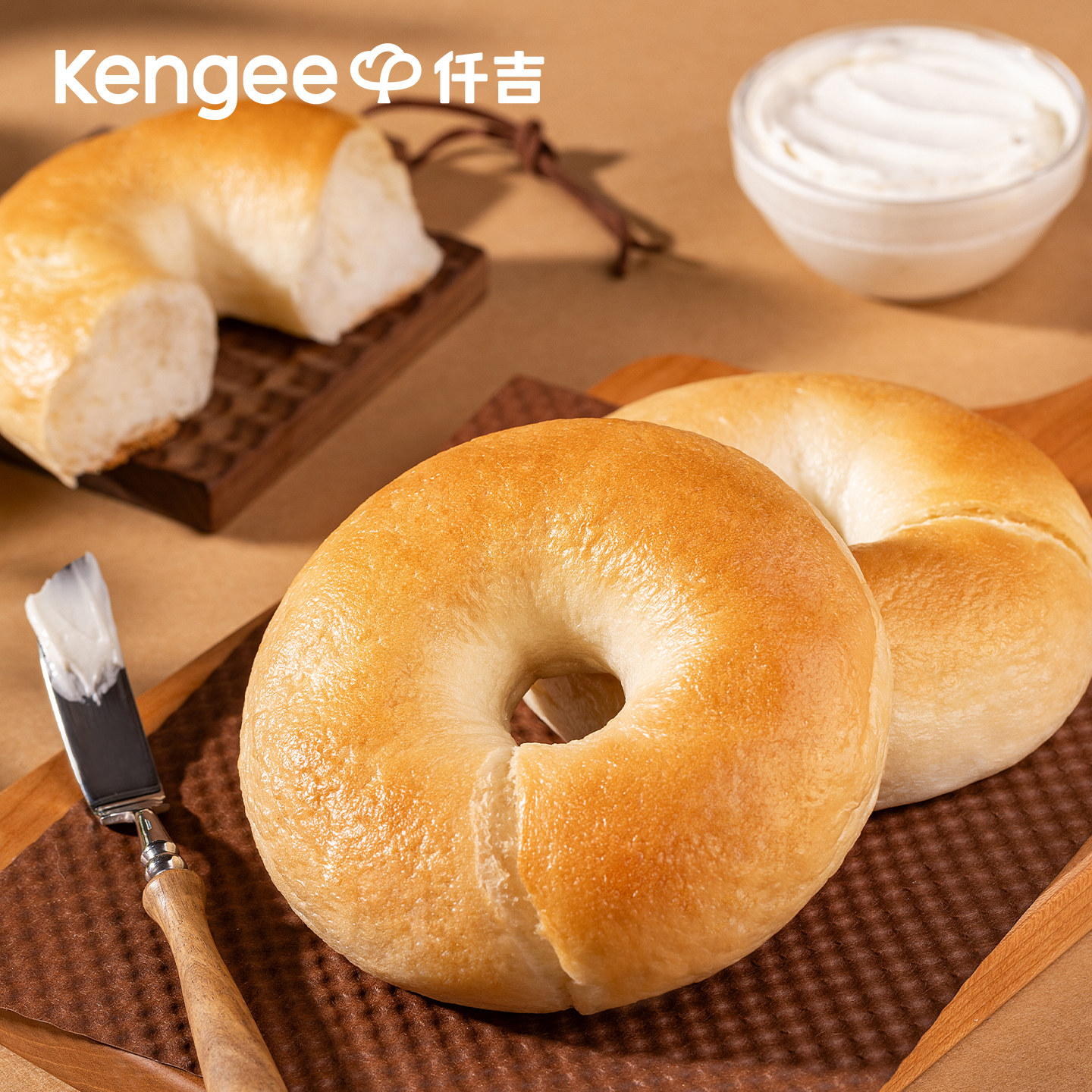 仟吉牛乳能量棒贝果厚切吐司健康早餐营养零食小吃糕点休闲食品