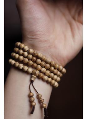 加里曼丹沉香 6mm 108颗 10g 手串木简约盘玩文玩念珠送礼