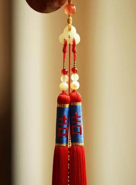 大漆螺钿 五福临门 挂件吊坠男女士随身物件汽车挂饰包包挂件高级