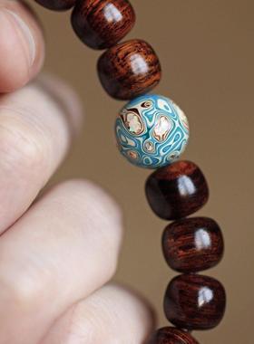 沉水级 海黄11x12mm 紫油梨老料约23g手串木简约盘玩文玩念珠送礼