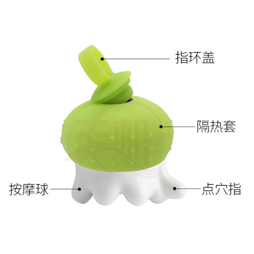 头疗仪头部艾灸仪陶瓷艾灸罐家用温灸炉仪器眼部面部按摩器具灸盒 - 图2