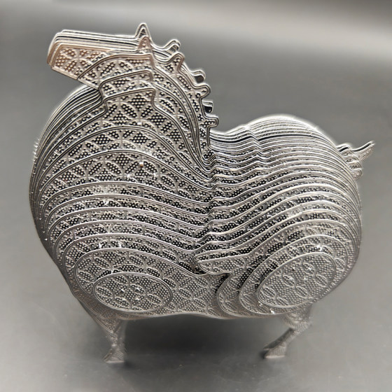 铜钱纹唐马 3D金属立体拼图DIY手工模型玩具礼品小摆件益智拼装