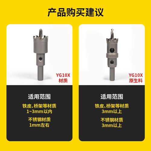 合金开孔器钻头不锈钢开孔器金属高速钢开孔钻头铝合金铁打孔神器 - 图3