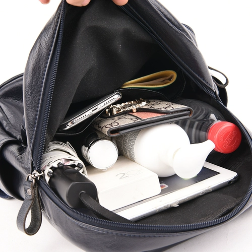 Рюкзак, вместительная и большая универсальная сумка через плечо для матери и ребенка для путешествий, из натуральной кожи, в корейском стиле