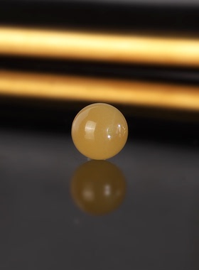 天然新疆且末糖料和田玉糖白散珠8mm 2294号 羊脂玉单珠配珠隔珠