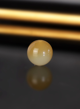 天然新疆且末糖料和田玉糖白散珠10mm 2196号 羊脂玉单珠配珠隔珠