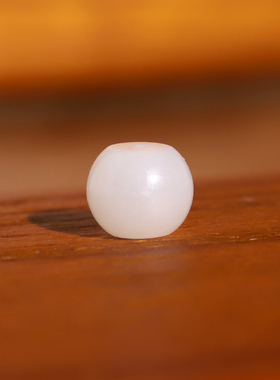 新疆和田白玉散珠YG5隔珠哑光