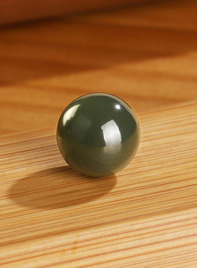 新疆和田玉沙枣青散珠12mm