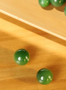 天然俄料碧玉散珠和田玉阳绿玉珠子手串配珠串珠圆珠单珠单颗隔珠