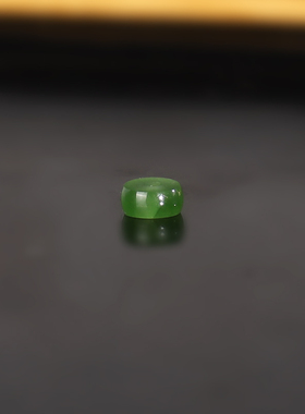 天然俄料碧玉散珠4x1.9mm 1952号 乌兰海苹果绿配珠隔珠 一物一图