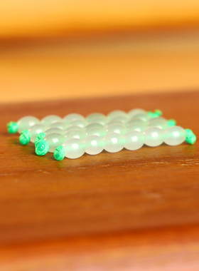 天然和田玉晴水散珠枣型橄榄珠