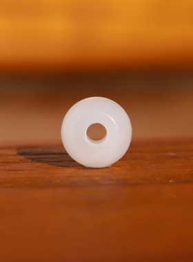 新疆和田白玉散珠YG6隔珠哑光