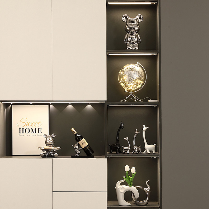 轻奢高档一家四口小鹿摆件高端大气客厅电视酒柜高级感家居装饰品,淘宝优惠券,粉丝福利购,淘宝优惠卷