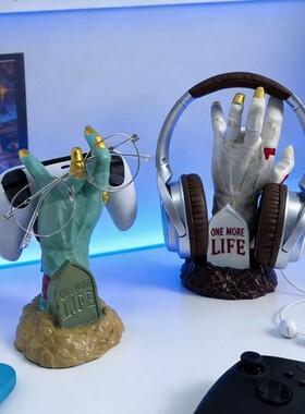 创意恐怖手耳机架收纳摆件