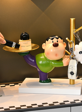 欢迎回家胖虎钥匙收纳玄关摆件