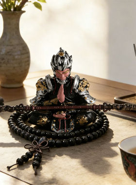 黑金色斗战胜佛禅意手办摆件