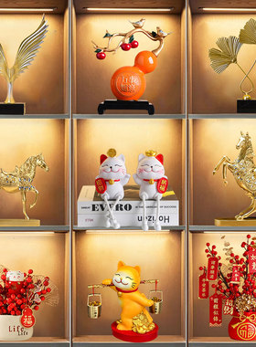 轻奢高档电视柜酒柜装饰品摆件