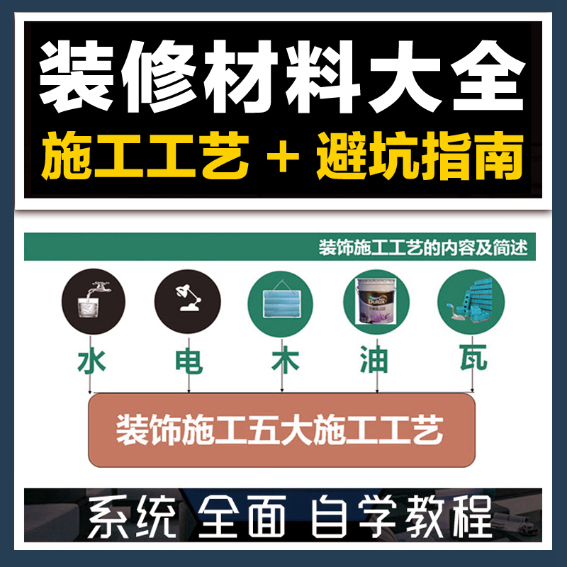 室内装修材料知识大全工长小白避坑指南资料视频家庭预算造价清单 - 图0