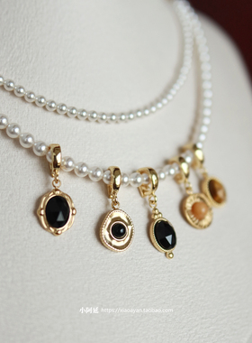 女天然虎眼石可拆卸可掰活扣项坠