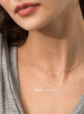 不掉色超细14k包金女双层项链