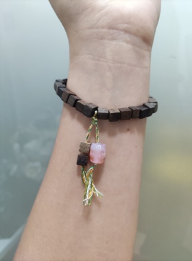 达拉干沉香木方糖木方块珠盐源玛瑙骷颅头男女简约风念珠装饰首饰