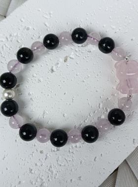 开学季天然水晶蓝虎眼薰衣草紫水晶手串生日礼物送闺蜜朋友