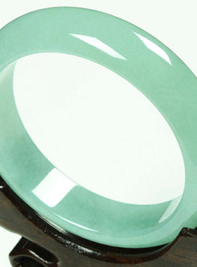 天然正品东陵玉手镯冰透玉石镯子女款湖水绿玉镯子送妈妈女朋友