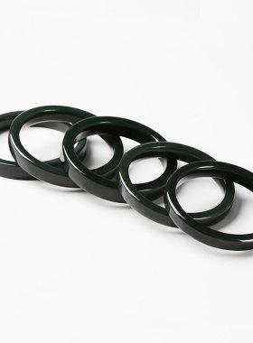 天然正品新疆和田玉青玉方型手镯塔青细料玉手镯美人镯送朋友妈妈