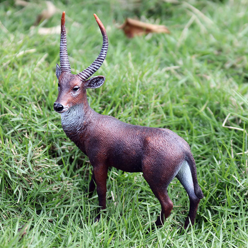 羚羊动物玩具硬塑料仿真模型南非剑羚跳羚高旋角羚印度黑马羚摆件 - 图0
