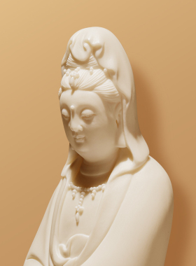 渡海观音 刘铭志国家一级高级技师 高级工艺美术大师作品