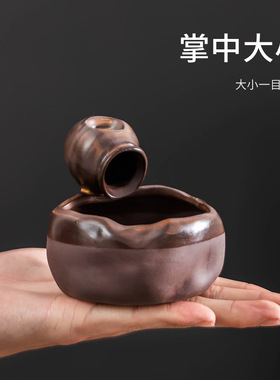 陶瓷创意倒流香炉新中式古典小香炉家居茶室香道沉香薰炉轻奢摆件