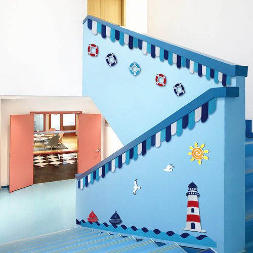 幼儿园海洋风环创材料教室走廊布置主题墙装饰文化黑板报毛毡墙贴 - 图0