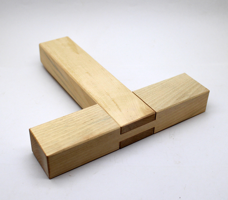 榫卯结构展示之双榫扣木工艺榫卯课件传统木艺部件展示三尺三工坊-图3