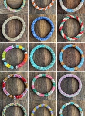 尼泊尔串珠编织甜美风多彩手绳