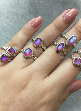 尼泊尔雕花925银戒指新品