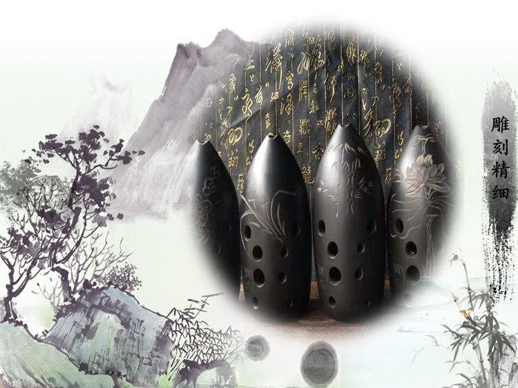 黑梨埙专业演奏考级10孔十孔双腔初学古埙F调G调成人学生笔筒乐器,淘宝优惠券,粉丝福利购,淘宝优惠卷