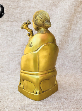 古城黄铜黑老太太摆件 纯铜黑妈妈家居工艺品