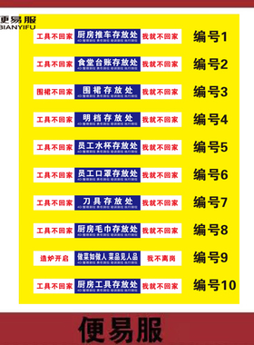 4d厨房管理毛巾存放处工具不回家我就不回家4d厨房管理标识全套