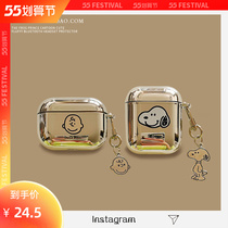 Plated cute cartoon applies AirPods Pro protective sleeve 2 3 generations Apple Bluetooth headphone Silicone Sleeve Lovers