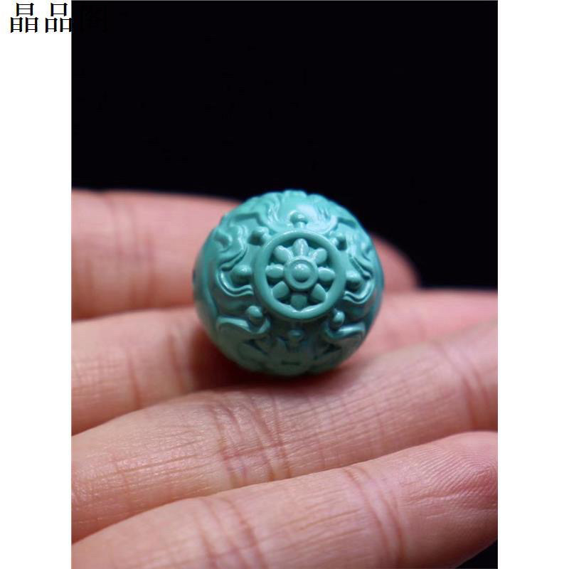 天然湖北绿松石雕刻观音珠金刚星月菩提猴头文玩手串配饰链,淘宝优惠券,粉丝福利购,淘宝优惠卷