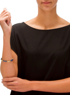 托帕石925银复古女士手链