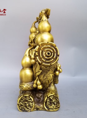 黄铜风水礼品摆件定做五福临门