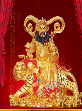 招财镇宅武财神赵公明神像骑虎财神爷佛像摆件家用商铺公司大小号