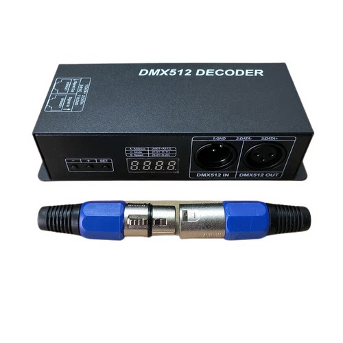 LED灯DMX512灯光控台解码器3/4/6通道KTV酒吧RGB七彩数显解码器 - 图2