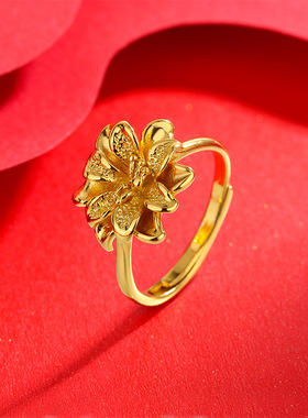 女镀金婚庆结婚戒指镀金