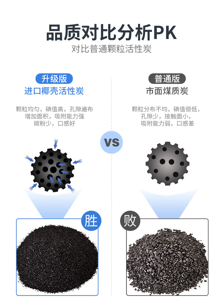 威世顿净水器原装正品10寸平压后置GAC颗粒活性炭滤芯 大T33通用