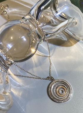 项链王源同款圆饼质感漩涡圈圈